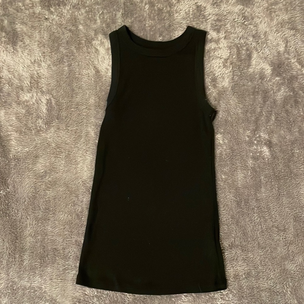 A New Day Ribbed Tank - Black